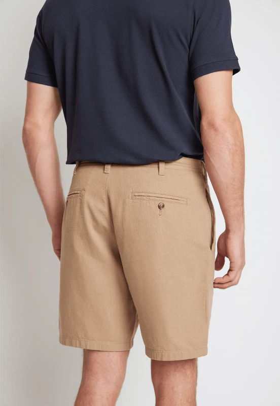 BERMUDA HOMBRE MEZCLA ALGODON LINO LISO VENUS TAN V6001N090