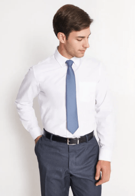 CAMISA FORMAL OXFORD REGULAR HOMBRE BLANCO V6002N001