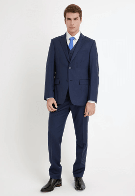 TRAJE HOMBRE FORMAL BUSINESS AZUL MARINO TRIAL – ELEGANCIA SLIM FIT EN LANA SUPER 100’S I5002N077