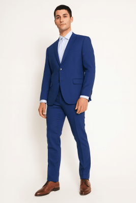 TRAJE EJECUTIVO AZULINO TEXTURADO PARA HOMBRE - MODELO V6000N076