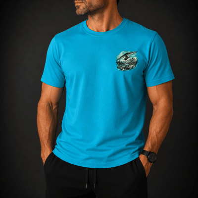 POLERA MANGA CORTA ESTAMPADA CHASE THE WIND V7002N083