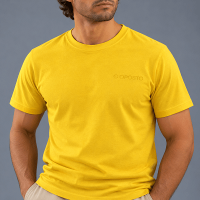 POLERA MANGA CORTA BASICA OPOSTO AMARILLO LI000N024