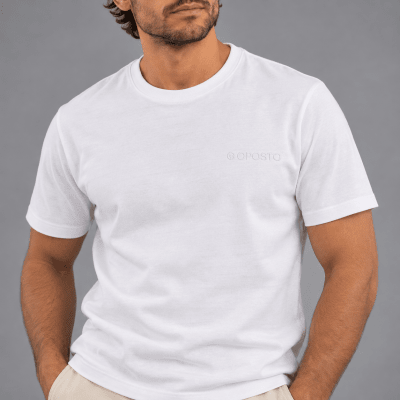 POLERA MANGA CORTA BASICA OPOSTO BLANCO LI000N001
