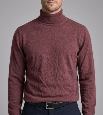SWEATER CUELLO TORTUGA 100% ALGODON BURDEO I6000N056