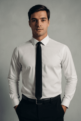CAMISA DE VESTIR HOMBRE SLIM FIT BLANCA LI061N001