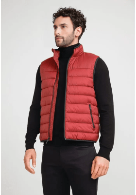 PARKA SIN MANGAS ACOLCHADA ROJA V6000N054