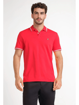 POLERA CASUAL POLO MANGA CORTA ROJO V6001N054