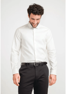 CAMISA CASUAL DOBBY BEIGE V6001N035