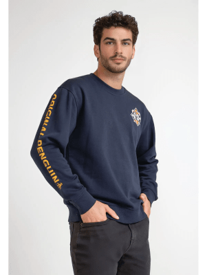 POLERON CASUAL HOMBRE AZUL MARINO V6002N079