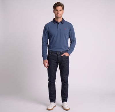 POLO MANGA LARGA RUGBY OPOSTO DENIM I6001N084