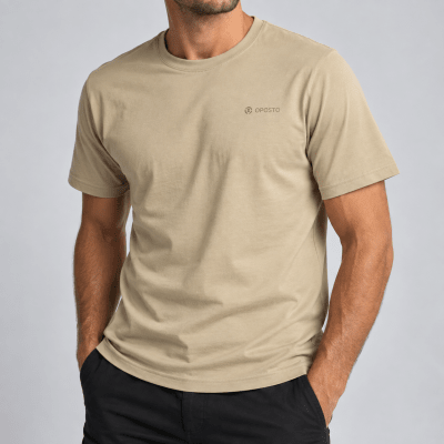 POLERA MANGA CORTA ESTAMPADA BASICA HOMBRE ARENA LI003N034