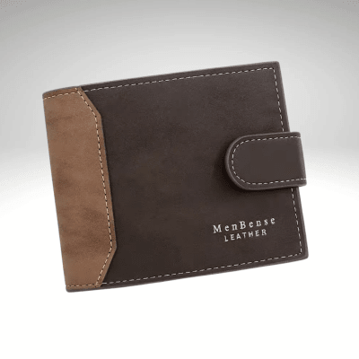 BILLETERA PU CON BROCHE PARA HOMBRE NEGRA AC200N009