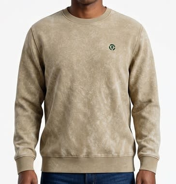 POLERON ACID WASH HOMBRE BEIGE I6000N035