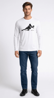 POLERA MANGA LARGA ESTAMPADA BLANCO - VOLLEYBALL I6000N001