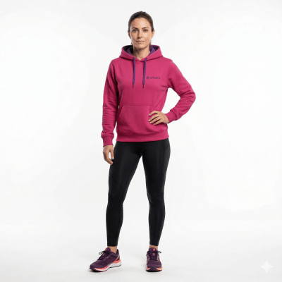 POLERON CON CAPUCHA BICOLOR MUJER ROSETON LI003N053