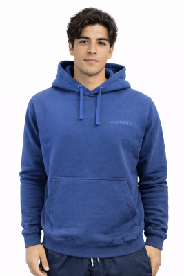 POLERON CON CAPUCHA BASICO OPOSTO AZUL LI001N077