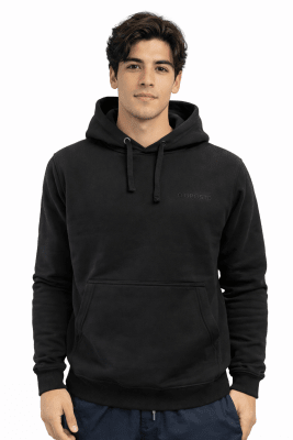 POLERON CON CAPUCHA BASICO OPOSTO NEGRO LI001N009