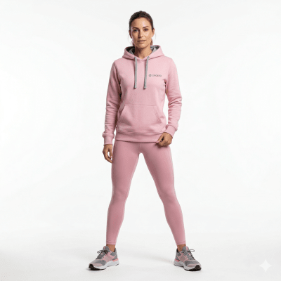 POLERON CON CAPUCHA BICOLOR MUJER ROSADO LI003N050