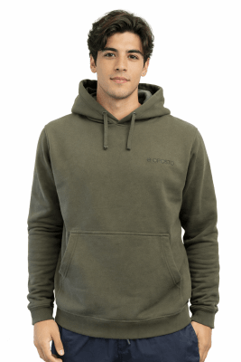 POLERON CON CAPUCHA BASICO OPOSTO VERDE LI001N013