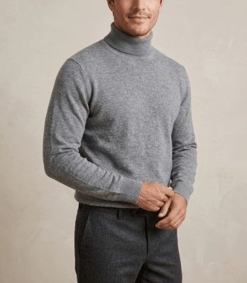 SWEATER CUELLO TORTUGA 100% ALGODON GRIS I6000N003