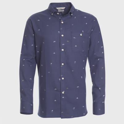 CAMISA FRANELA ESTAMPADA TALLAS GRANDES I2070E001