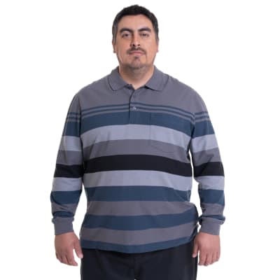 POLERA PIQUE LISTADA TALLAS EXTRA (5XL Y 6XL) I4687X001