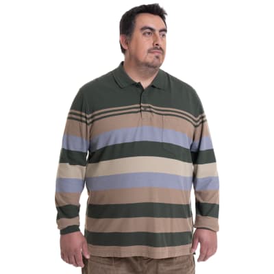 POLERA PIQUE LISTADA TALLAS EXTRA (5XL Y 6XL) I4687X003