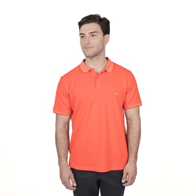 POLERA POLO MANGA CORTA HOMBRE PIQUÉ ROJO V5010N054
