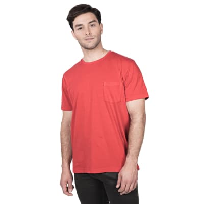 POLERA MANGA CORTA HOMBRE CUELLO REDONDO ROJA V5112N054