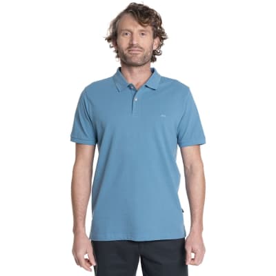 POLERA PIQUE LISA HOMBRE AZUL V6000N074