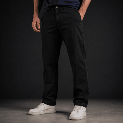 PANTALON CHINO NEGRO I6000N009