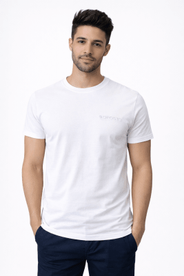 POLERA MANGA CORTA BASICA OPOSTO BLANCO LI000N001