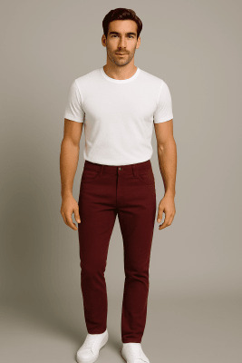 PANTALÓN HOMBRE 5 BOLSILLOS CASUAL – CORTE RECTO Y COMODIDAD TODO EL DÍA I2300N057