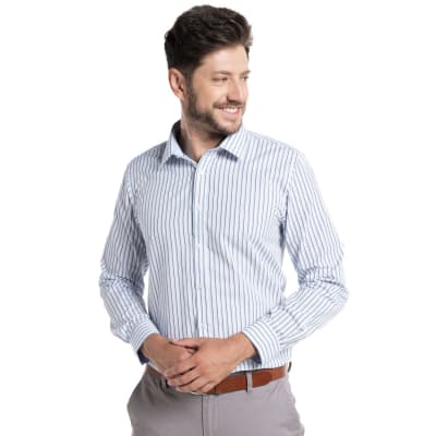 CAMISA LISTADA PARA HOMBRE CELESTE I5052N572