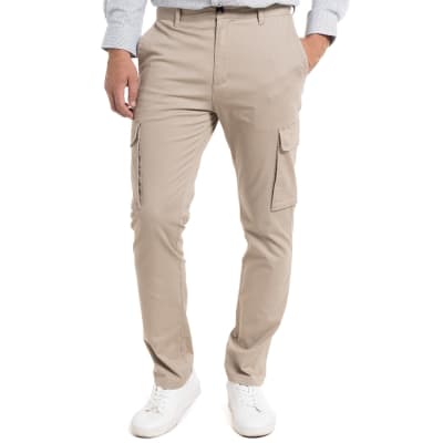 PANTALON CARGO PARA HOMBRE BEIGE CLARO I5400N030
