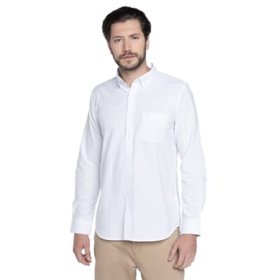 CAMISA MANGA LARGA HOMBRE OXFORD BLANCA LI017N001