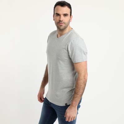 POLERA CUELLO EN V GRIS LI090N002