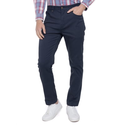 PANTALON HOMBRE 5 BOLSILLOS AZUL MARINO LI080N079