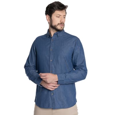 CAMISA DENIM PARA HOMBRE AZUL DENIM V6010N072
