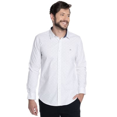 CAMISA ESTAMPADA PARA HOMBRE BLANCO V6062N501