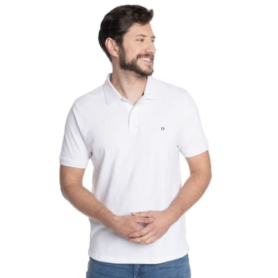 POLERAS POLO MANGA CORTA PIQUE HOMBRE BLANCA V6161N001