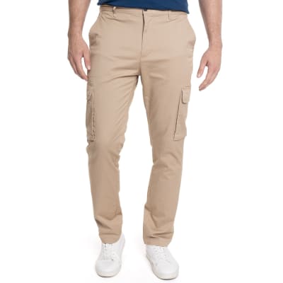 PANTALON HOMBRE CARGO BEIGE CLARO V6400N030