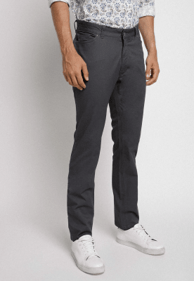 PANTALÓN GABARDINA 5 BOLSILLOS GRIS PARA HOMBRE – COMODIDAD Y ESTILO TODO EL DÍA I5005N004