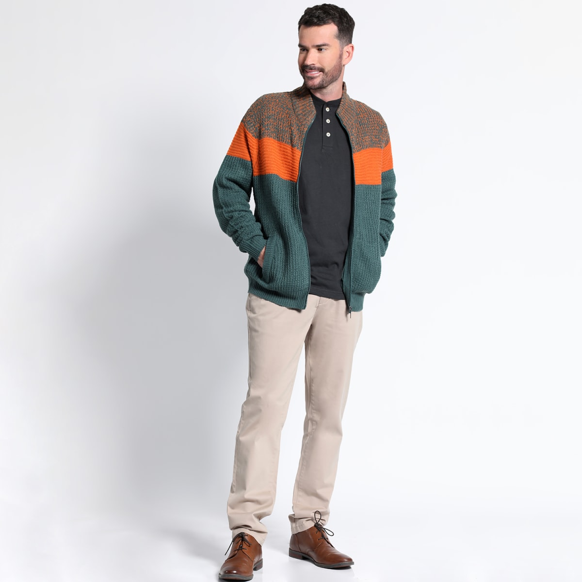 SWEATER FULL CIERRE TALLAS GRANDES (3XL y 4XL) I3127E0013