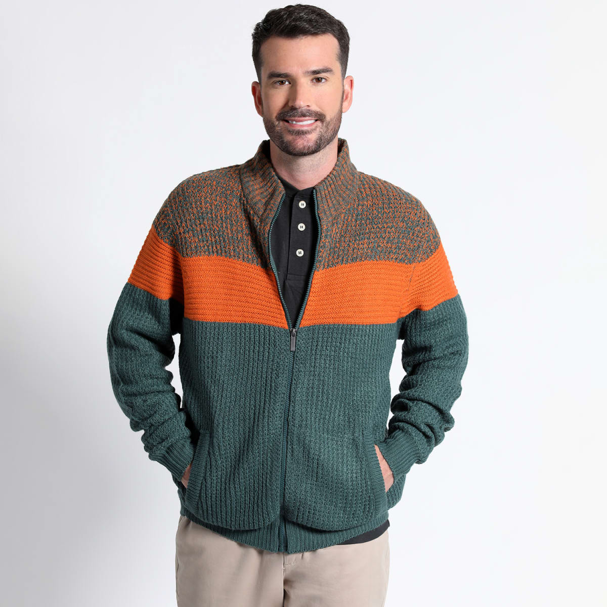 SWEATER FULL CIERRE TALLAS GRANDES (3XL y 4XL) I3127E0011