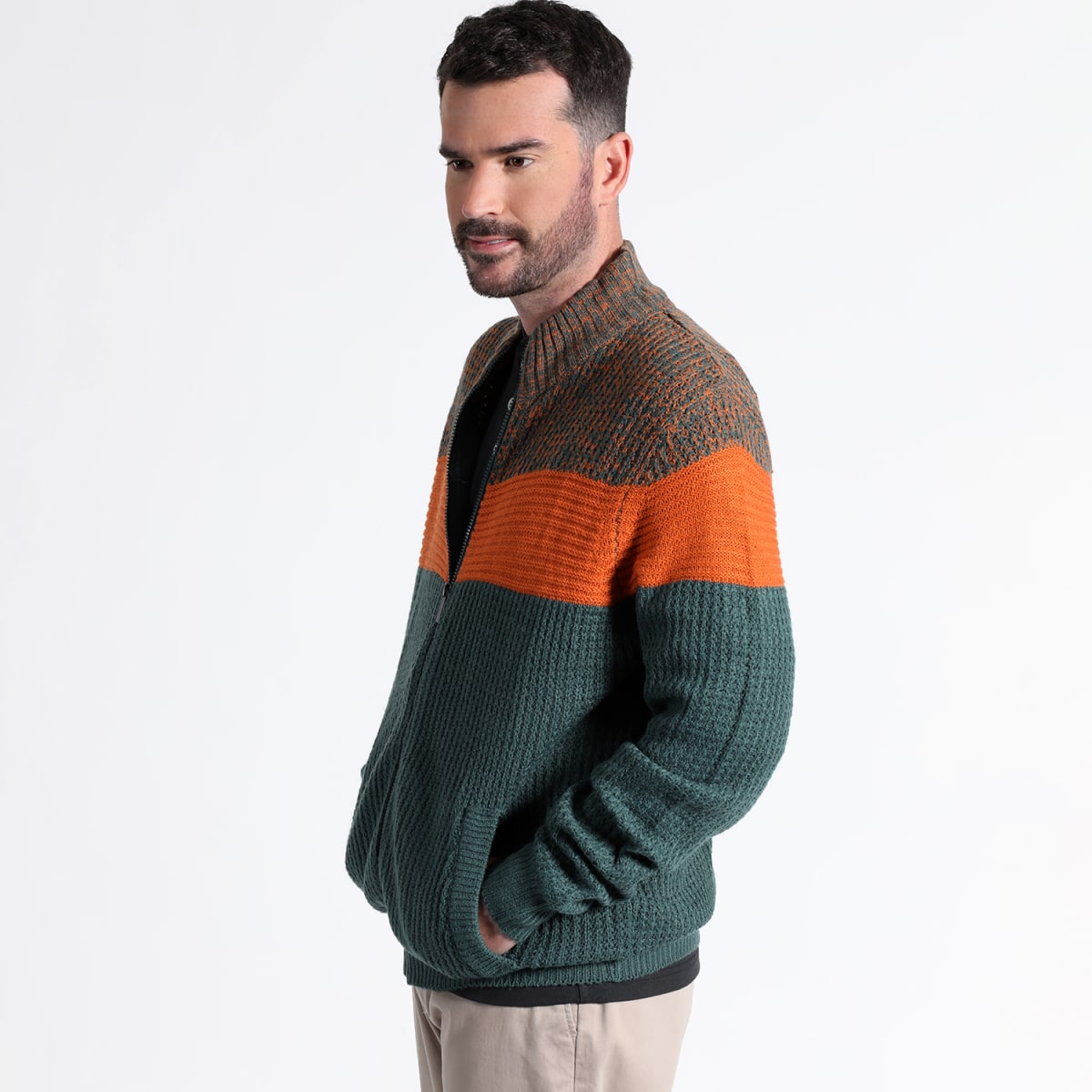 SWEATER FULL CIERRE TALLAS GRANDES (3XL y 4XL) I3127E0012