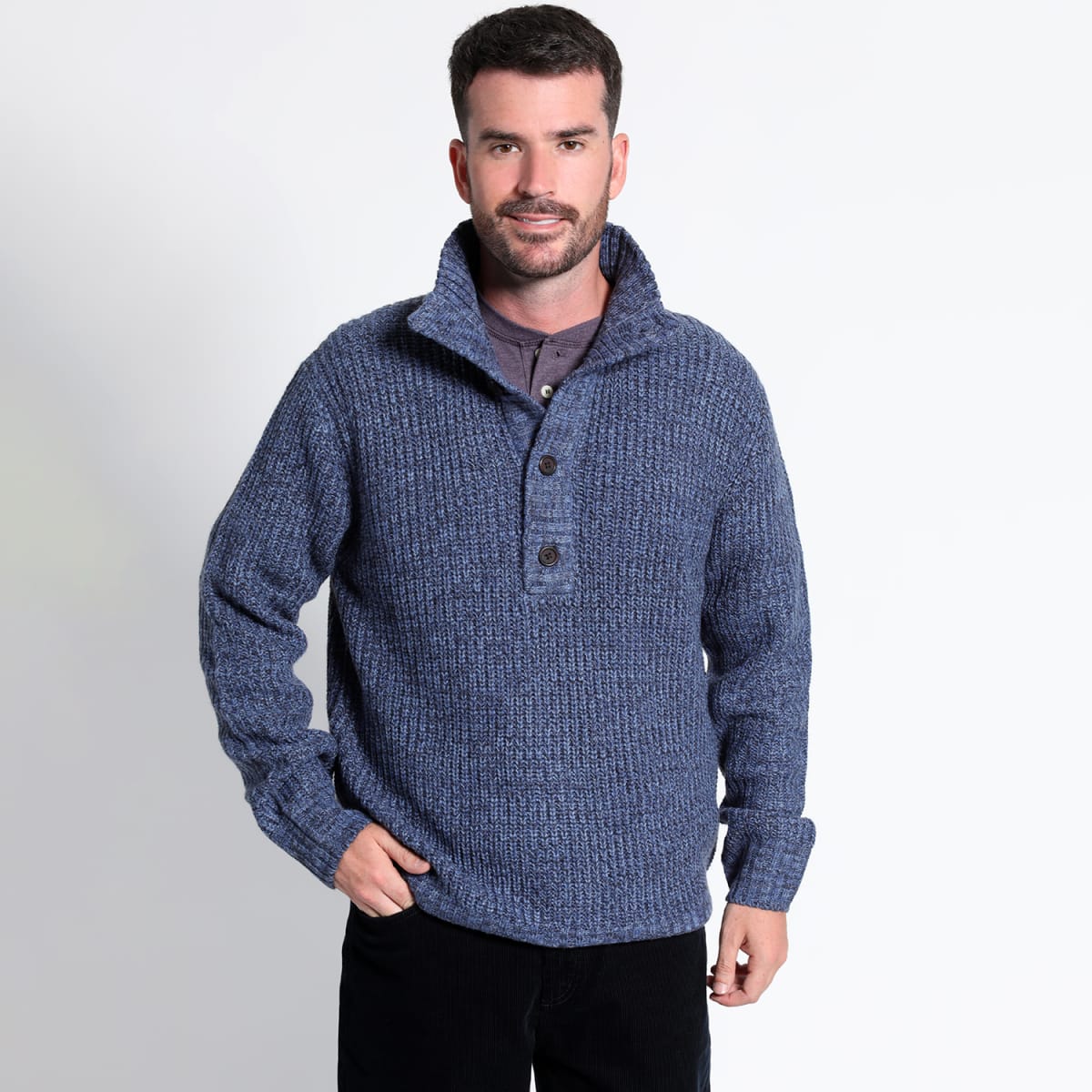 SWEATER BOTON TALLAS GRANDES (3XL y 4XL) I3129N0801