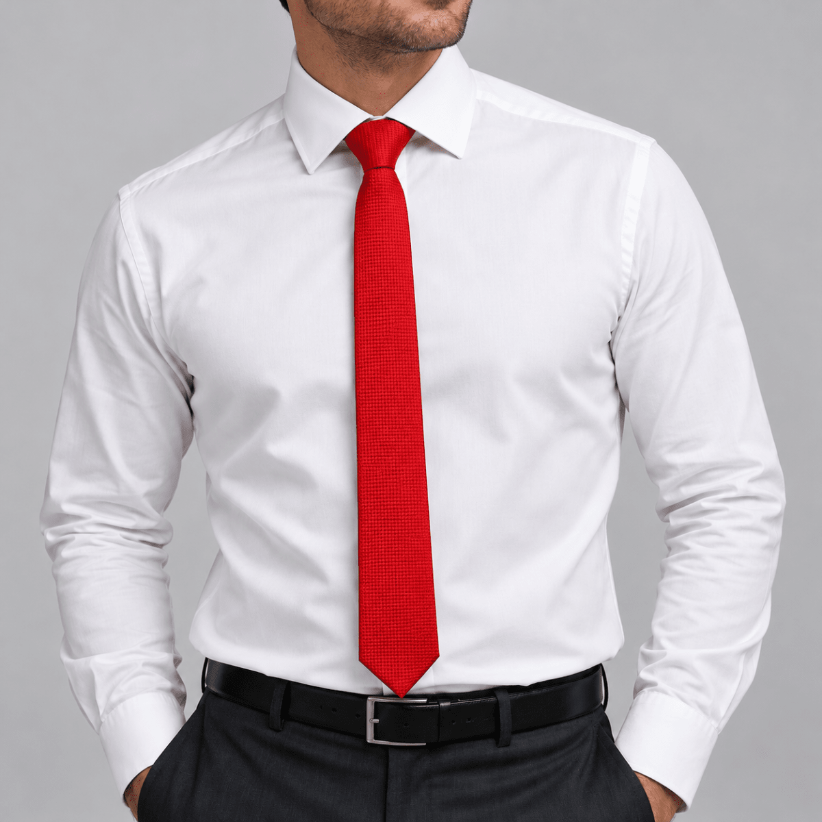 CORBATA SLIM TEXTURIZADA 6 CM ROJO AC002N0012