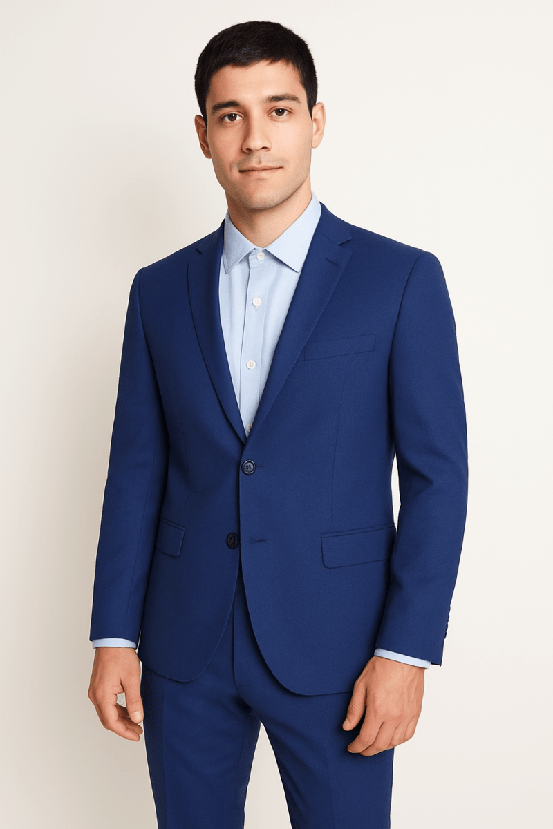 TRAJE EJECUTIVO AZULINO TEXTURADO PARA HOMBRE - MODELO V6000N0762