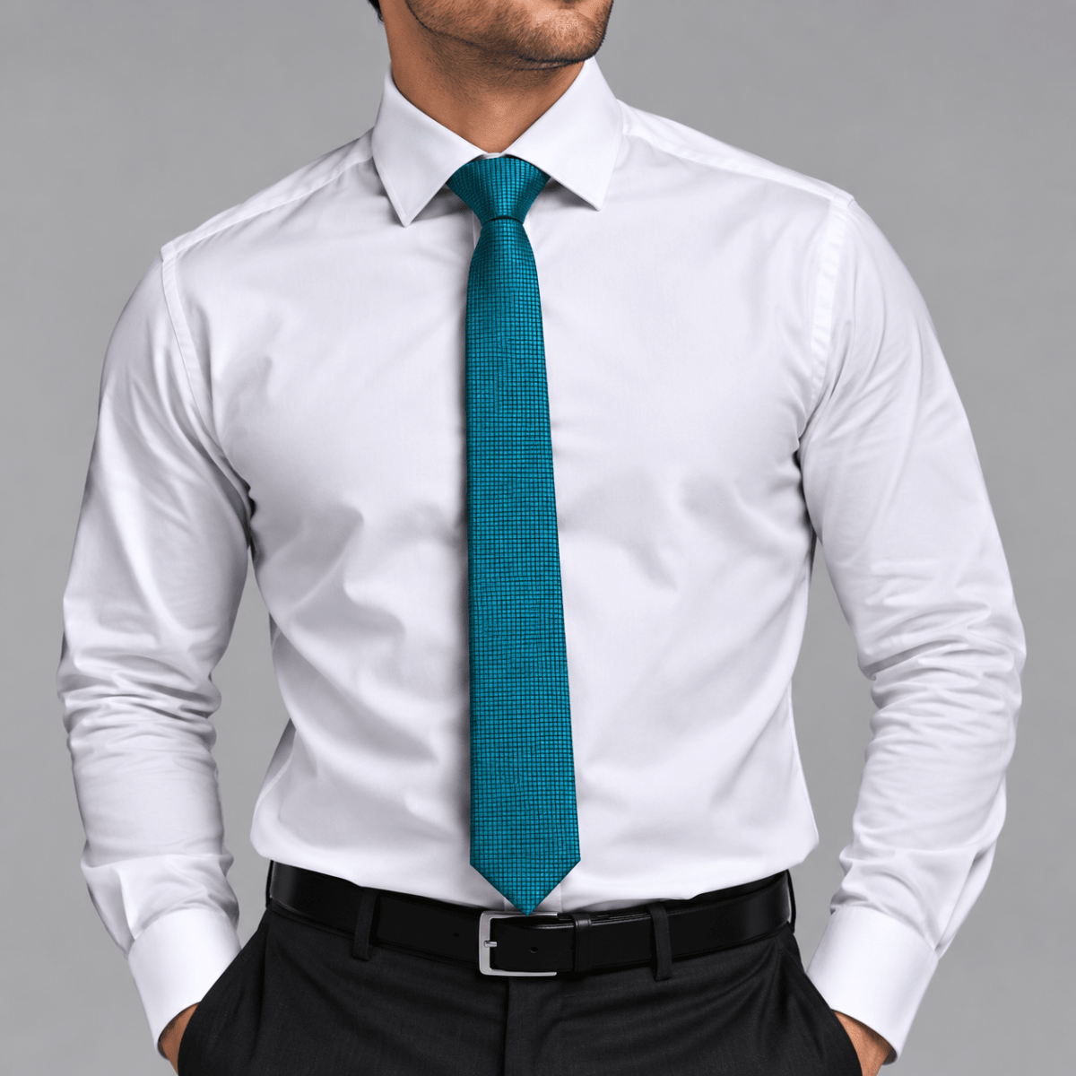 CORBATA SLIM TEXTURIZADA 6 CM TURQUESA AC002N0162
